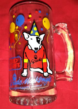 Spuds Mackenzie Beer Mug Vintage 1987 Bud Light Anheuser Busch