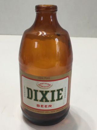 Vintage Beer Bottle Dixie - Orleans,  Louisiana 12 Ounces