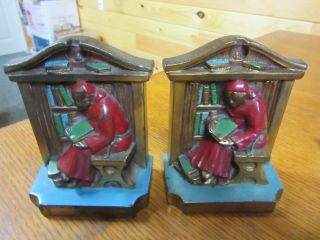Ronson " Monk Reading  Book - Ends