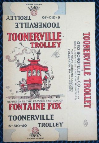 1922 Nifty Fontaine Fox Toonerville Trolley Box Box Only