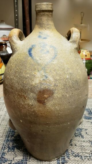 Circa 1830 Southern United States Stoneware 3 Gallon Ovoid Water Jug