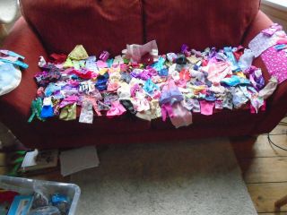 Barbie Doll Massive Clothes Bundle Over 170 Items Clothing Outfits Skirts Tops