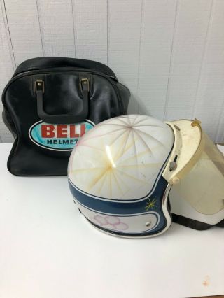 Vintage Custom Bell Motorcycle Helmet Small No Tags Or Markings Custom Painted