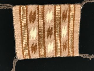Navajo Miniature Hand Woven Rug 4 " X 2 7/8 "