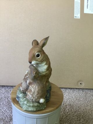Masterpiece Porcelain By HOMCO Bunny Blessings Figurine 1990 3