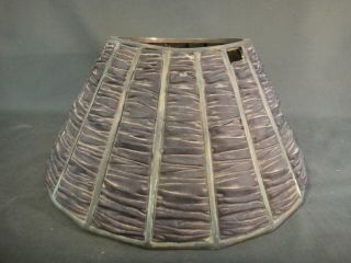 Antique Tiffany Studios Linen Fold Lamp Shade - Broken For Parts/Repair 2