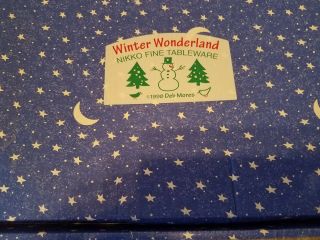 Vintage Nikko Winter Wonderland Deb Mores oval tray platter 2