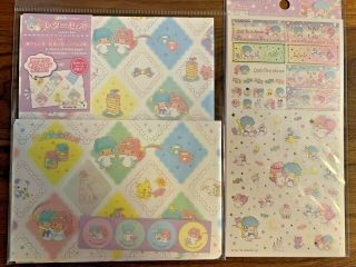 Sanrio Little Twin Stars Letter Writing Set And Sticker Kiki Lala Made In Japan