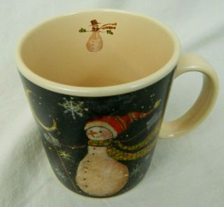 Lang And Wise Primitives Collector Mug 2001 Sw 33 Weathered Friends Snowman