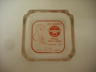 1950 Flying Ashtray Advertising Piece Lakeview Or Try Marv 