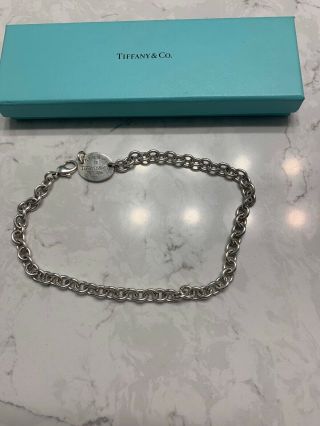 Sterling Silver Vintage Tiffany & Co.  Return To Tiffany Ny Choker Necklace