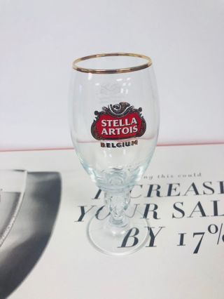 Stella Artois Chalice 40 Cl Beer Glasses Pub Bar Goblet Man Cave Belgium