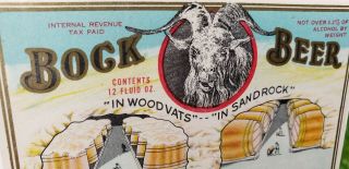 Antique Vintage Bock Beer Paper Label Advertising 2