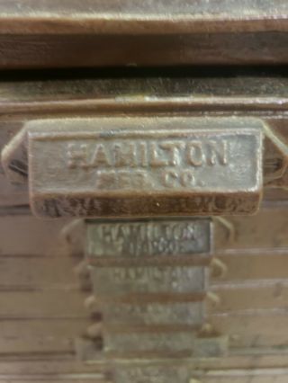 Vintage Hamilton Printers Type Case Cabinet 23 Drawers 2