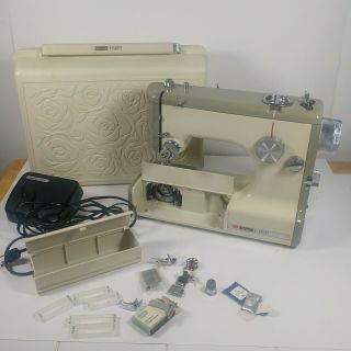 Vintage Sears Kenmore Portable Sewing Machine Model 158 - 10400 Case With