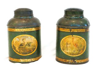 15 " Parnall & Sons Bristol Tea Canisters 1850 
