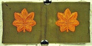 Us Army Air Force Green Flight Suite Major Pair Rank Insignia Patch