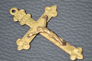 ⭐ Antique Crucifix Pendant,  Bronze ⭐