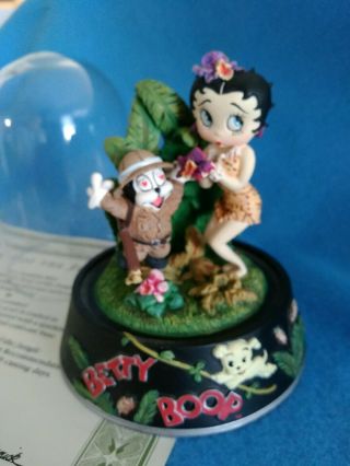 Franklin Betty Boop Of The Jungle With Glass Globe And Certificate