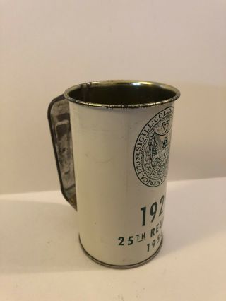 Dartmouth University 1929 25th CLASS REUNION Tin DRINKING CUP Hanover N.  H. 2