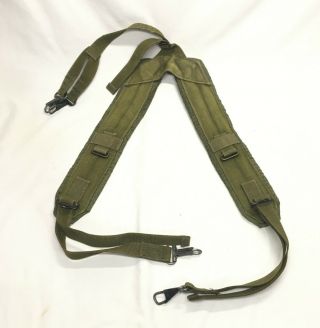 Vtg Us Military Army Usmc Olive Green Alice Belt Suspenders Shoulder Harness