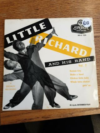 Little Richard & His Band.  Vol.  7 Vinyl And Cover In