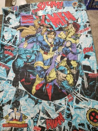 VinTaGe 90s 1994 Marvel X - Men Comforter Bed Blanket twin 86 x 62 