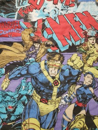 VinTaGe 90s 1994 Marvel X - Men Comforter Bed Blanket twin 86 x 62 