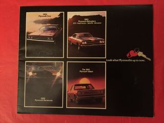 1969 Plymouth " Road Runner - Barracuda - Gtx - Fury,  " Car Dealer Showroom Brochure