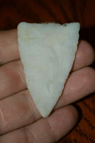 Translucent White Agate Triangle Blade South Texas 2.  25 X 1.  5 Very Thin