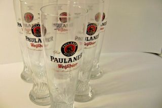 Paulaner Weissbier Swirl Beer Glasses - Set Of Six