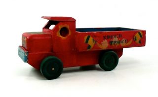 Early Japanese Wooden “speed Truck” Pull/push Toy Nr