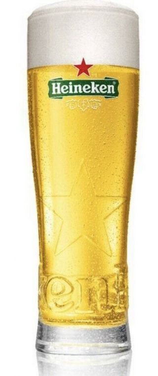 2 X Heineken Embossed Pint Glass Ce Bar Gift Man Cave