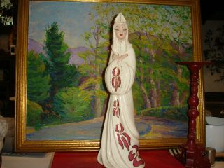 Vintage Asian Lady Figurine Pottery By Muriel Of California Pre Josef Originals
