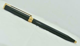 Vintage St Dupont Classic Ballpoint Pen Green Lacquer De Chine Gold Trim