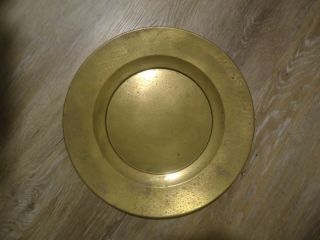 Antique Vintage Set Of 11 12 " Brass Charger Plates Trays Servers