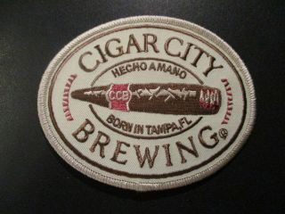 Cigar City Hunahpu Jai Alai Oval Logo Patch Craft Beer Brewery Brewing