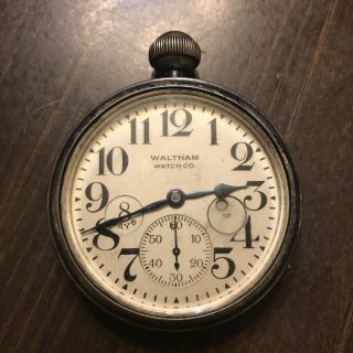1910 8 Day Waltham Size 37 Car Pocket Watch 7 Jewel