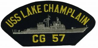 Uss Lake Champlain Cg - 57 Patch Navy Ship Ticonderoga Class Cruiser