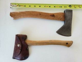 Two (2) Old Vintage Tomahawk Type Hand Axes - Pre - Owned