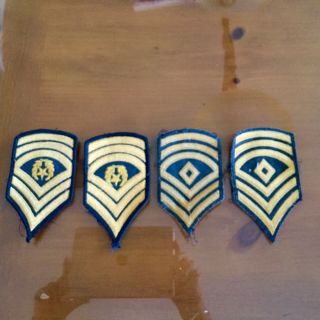 4 Vintage Wwii Army Stripes Patches
