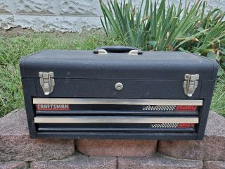 Vintage Craftsman Rally Box 2 Drawer Metal Tool Box Mechanic Machinist