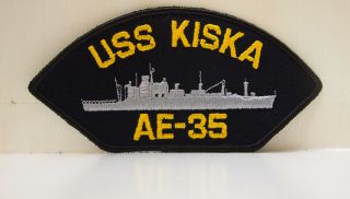 Uss Kiska Ae - 35 Patch Patches Usn Us Navy Ammunition Ship Sealift Command