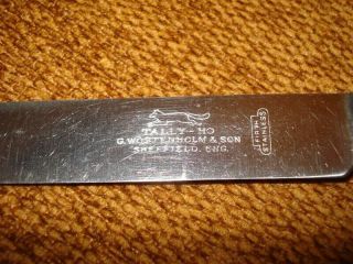 Vintage Sheffield G Wostenholm & Son TALLY - HO Table Butter Knife Bakelite Handle 3