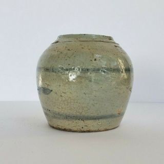 Antique Chinese Yuan To Early Ming Dynasty Porcelain Jar