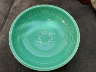 Vintage Fiestaware 11.  75 inch Fruit bowl Fiesta Light Green Large Bowl 2