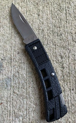 Buck 505 Pocket Knife Folding 2” Blade Hunting Camping Fishing Black Plastic Usa