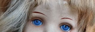 Antique German Bisque Doll W Baby Blue Sleepy Glass Eyes 1891 - 1920