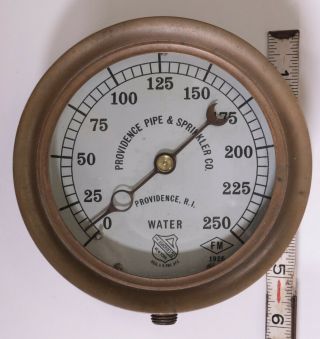 Ashcroft Vintage Water Pressure Gauge - Brass 5 " 250 Psi Steampunk Circa 1920 