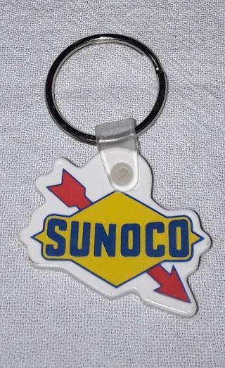 Vintage Sunoco Gas Station Key Chain